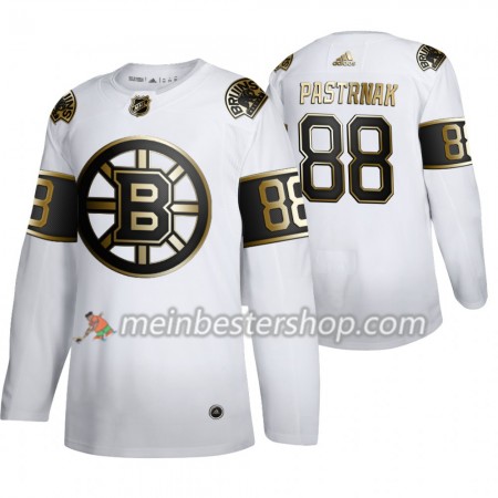 Boston Bruins David Pastrnak 88 Adidas 2019-2020 Golden Edition Weiß Trikot Authentic - Herren
